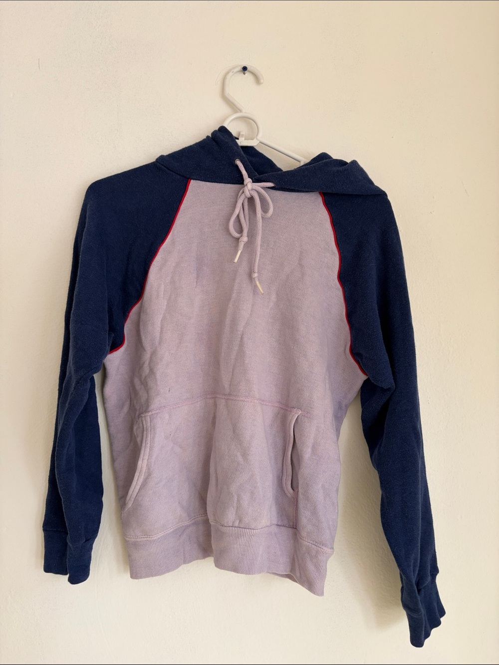 Men's Two-Tone Navy and Light Purple Hoodie Sweatshirt